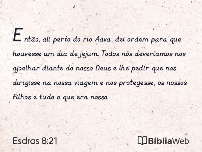 Esdras 8:21 em imagem para compartilhar