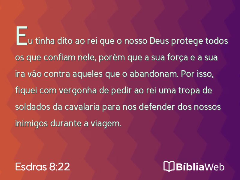 Esdras 8:22 em imagem para compartilhar