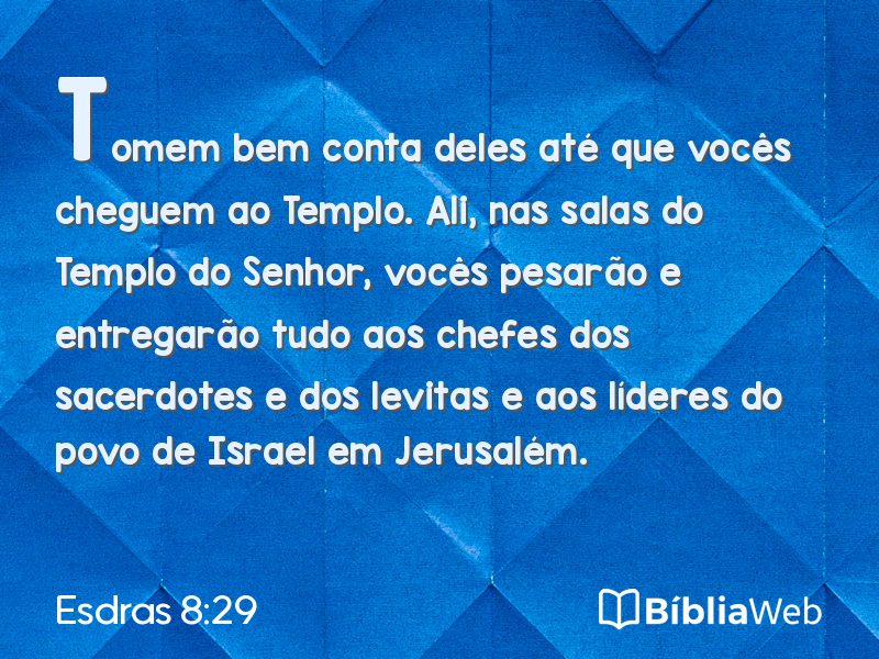 Esdras 8:29 em imagem para compartilhar