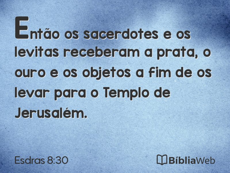 Esdras 8:30 em imagem para compartilhar