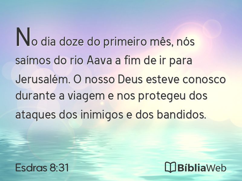 Esdras 8:31 em imagem para compartilhar