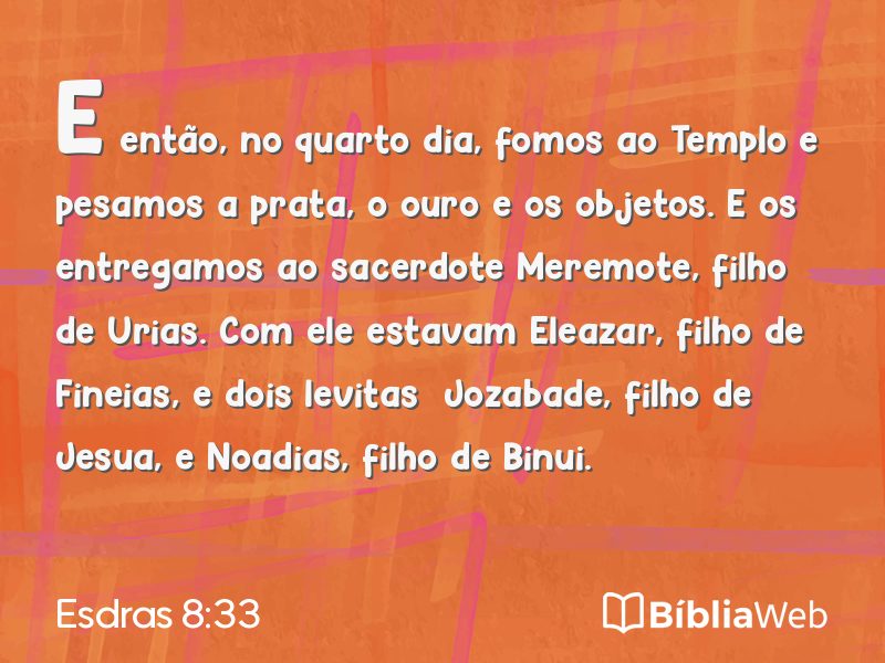 Esdras 8:33 em imagem para compartilhar
