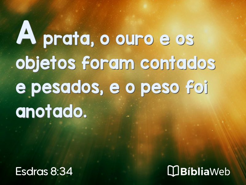 Esdras 8:34 em imagem para compartilhar