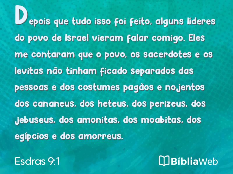 Esdras 9:1 em imagem para compartilhar
