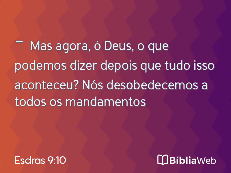 Esdras 9:10 em imagem para compartilhar