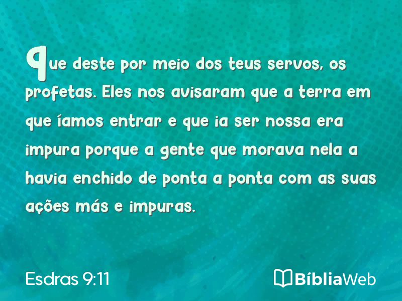 Esdras 9:11 em imagem para compartilhar