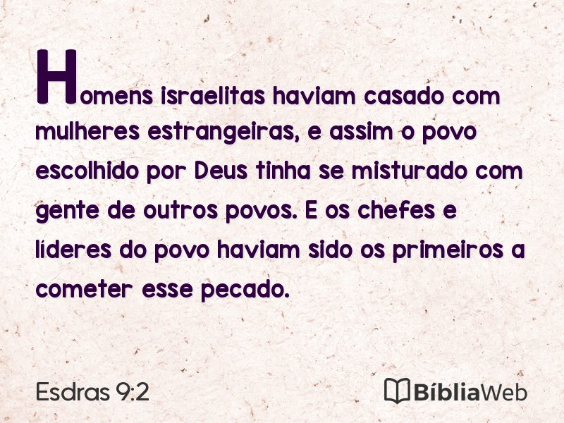 Esdras 9:2 em imagem para compartilhar