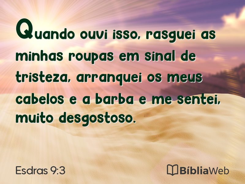 Esdras 9:3 em imagem para compartilhar
