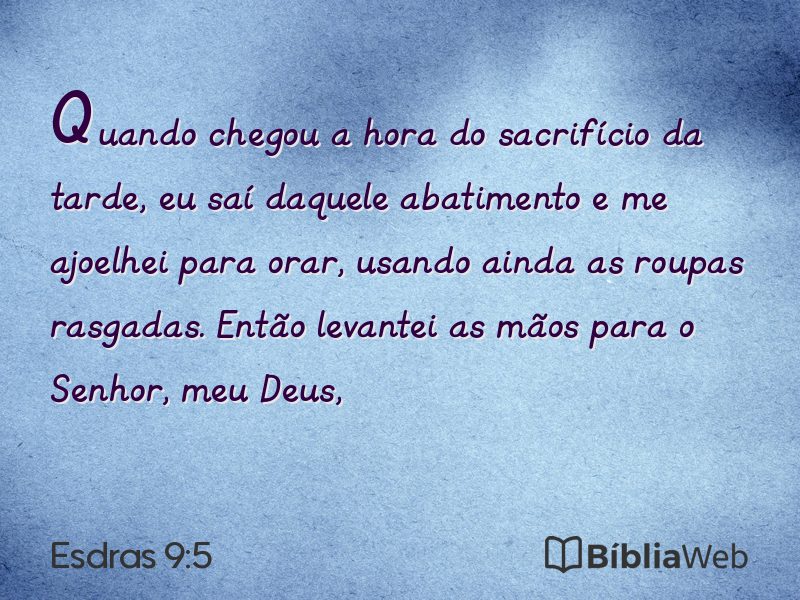 Esdras 9:5 em imagem para compartilhar