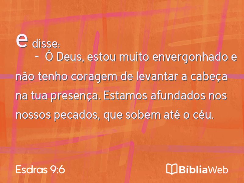 Esdras 9:6 em imagem para compartilhar