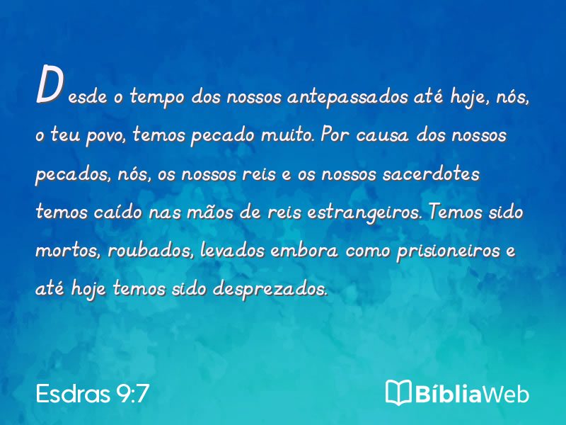 Esdras 9:7 em imagem para compartilhar