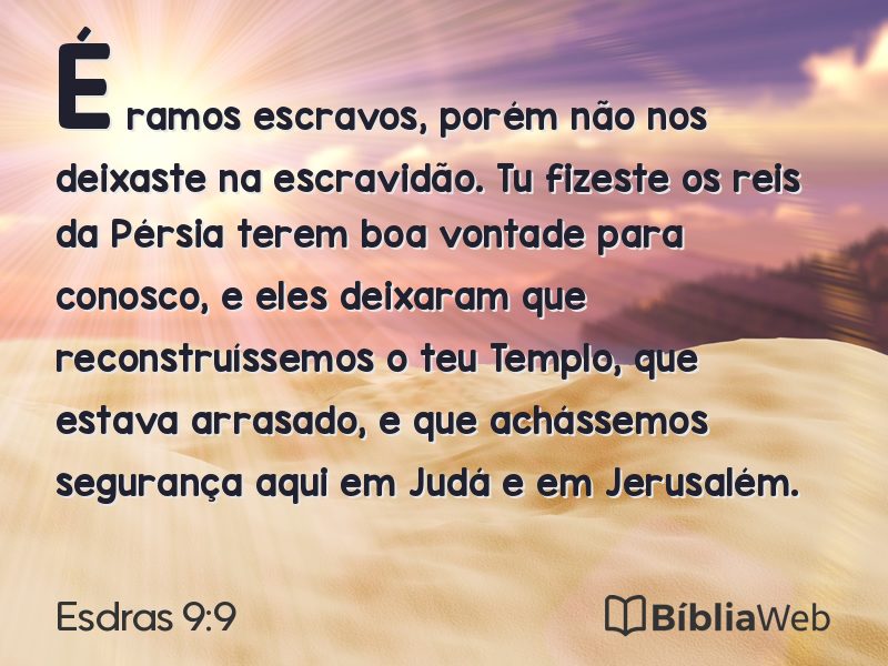 Esdras 9:9 em imagem para compartilhar