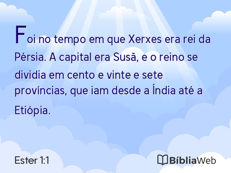 Ester 1:1 em imagem para compartilhar