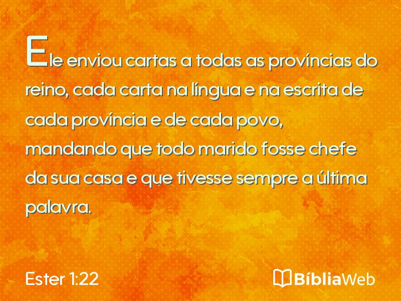 Ester 1:22 em imagem para compartilhar