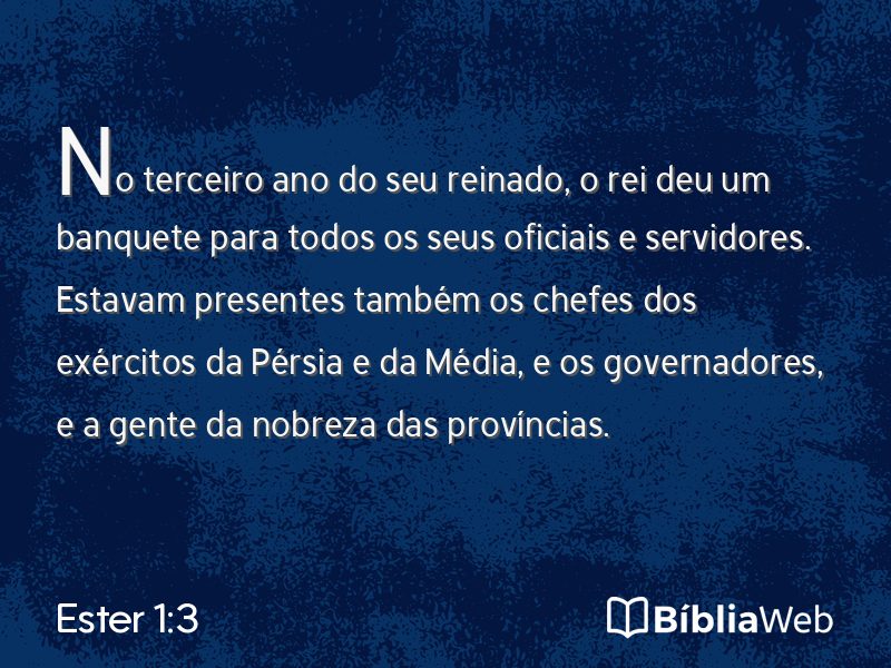 Ester 1:3 em imagem para compartilhar