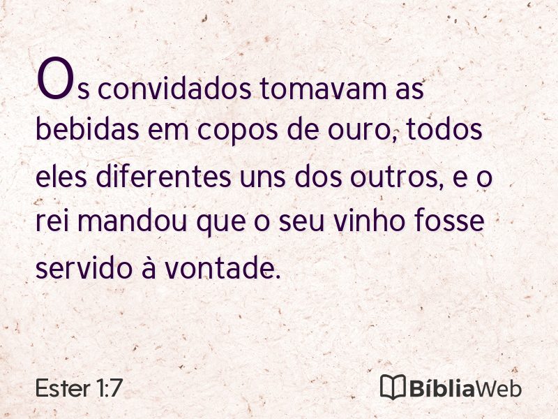 Ester 1:7 em imagem para compartilhar