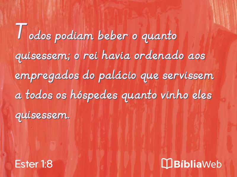 Ester 1:8 em imagem para compartilhar