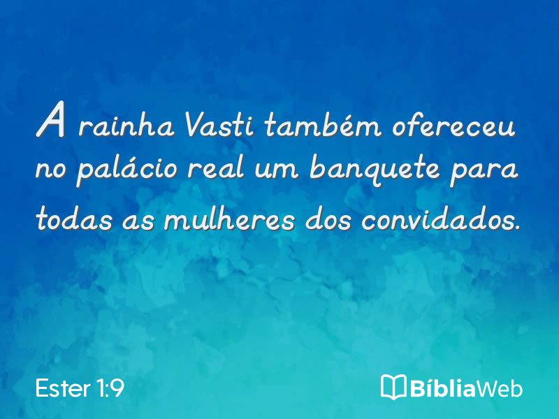 Ester 1:9 em imagem para compartilhar