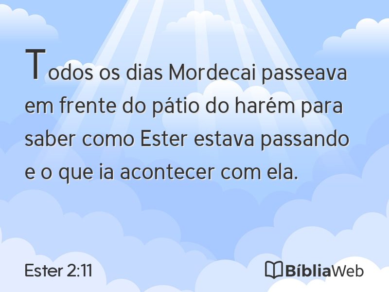 Ester 2:11 em imagem para compartilhar
