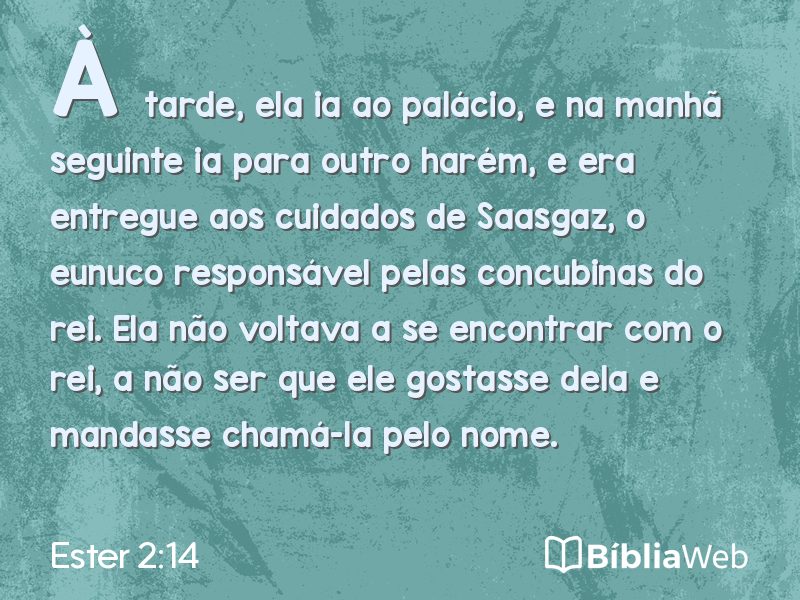 Ester 2:14 em imagem para compartilhar