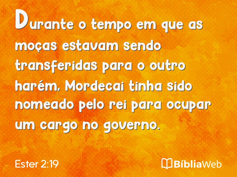 Ester 2:19 em imagem para compartilhar