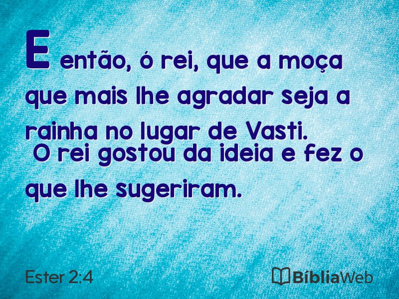 Ester 2:4 em imagem para compartilhar