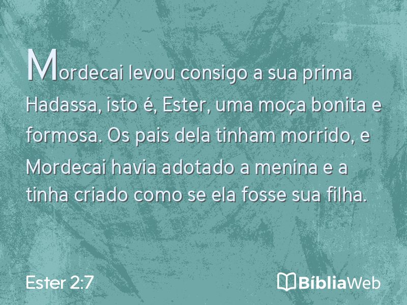 Ester 2:7 em imagem para compartilhar