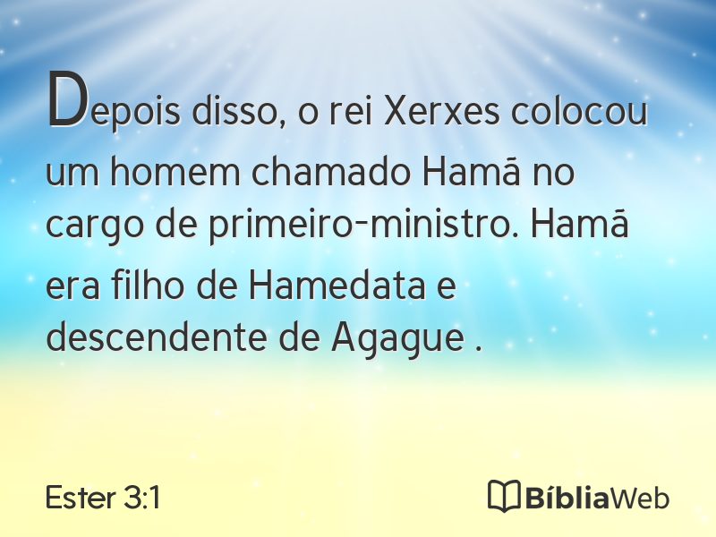 Ester 3:1 em imagem para compartilhar