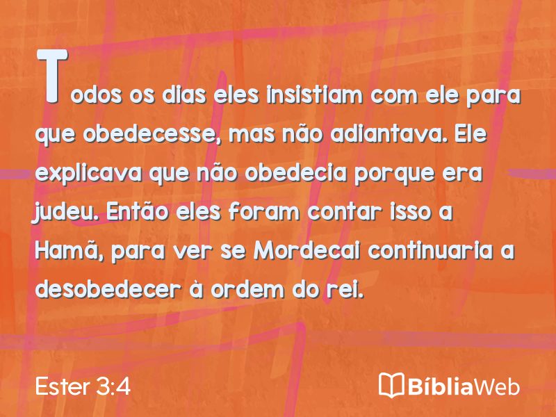 Ester 3:4 em imagem para compartilhar