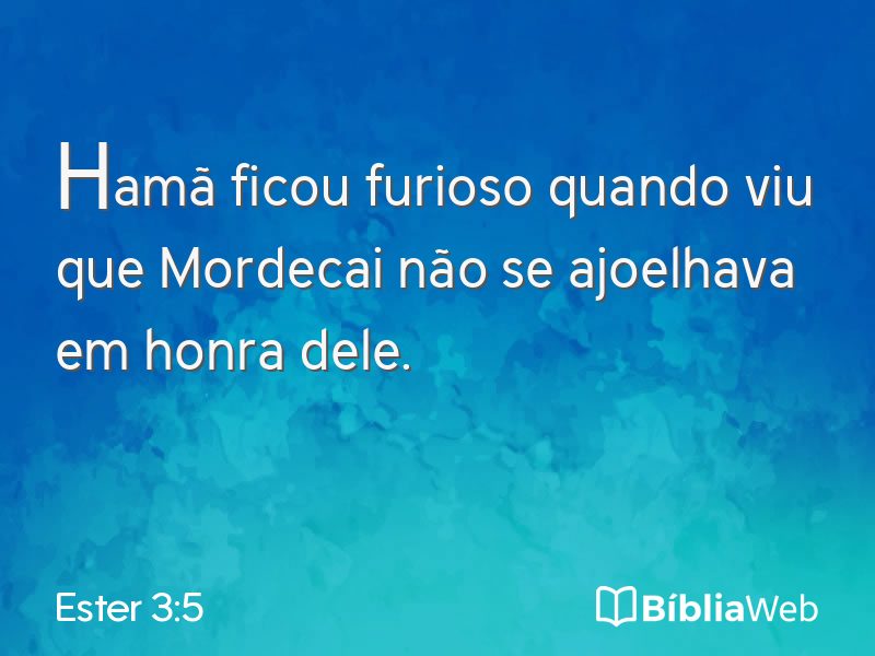 Ester 3:5 em imagem para compartilhar