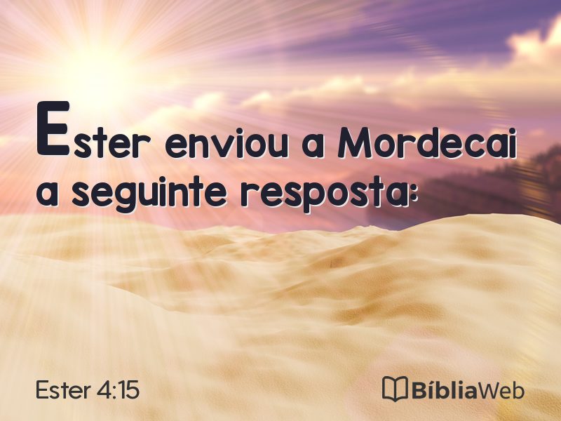 Ester 4:15 em imagem para compartilhar