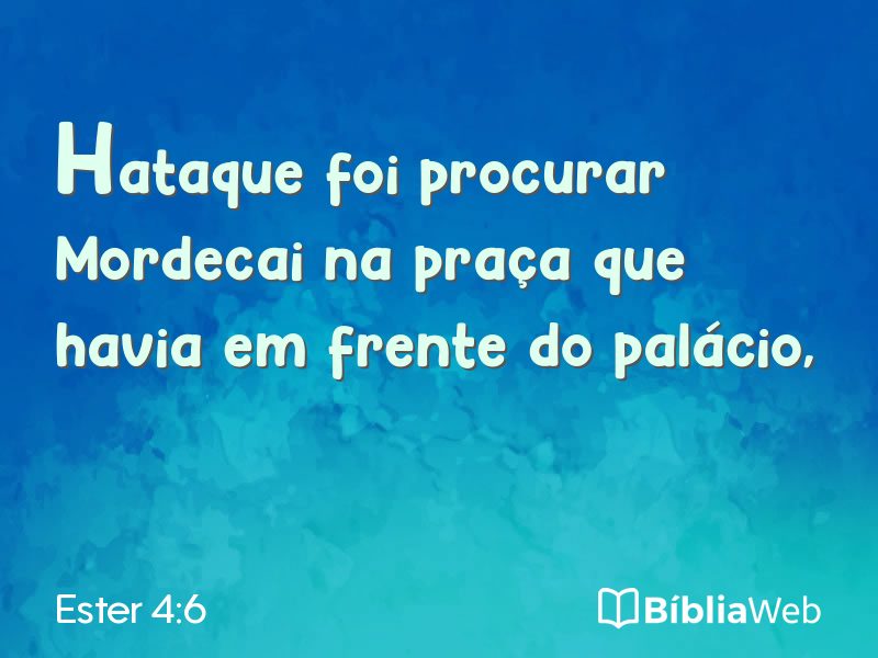 Ester 4:6 em imagem para compartilhar