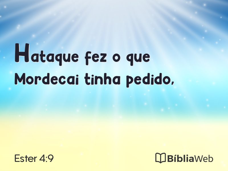 Ester 4:9 em imagem para compartilhar
