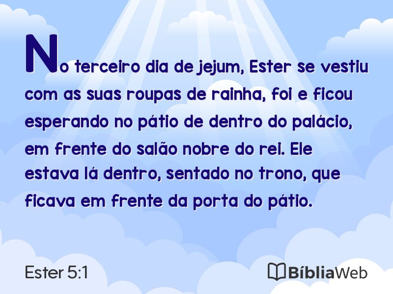Ester 5:1 em imagem para compartilhar