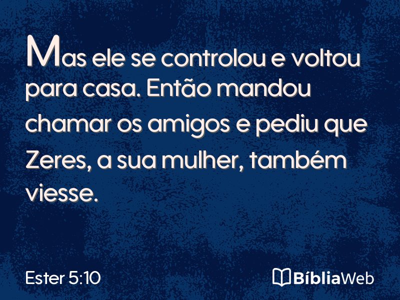 Ester 5:10 em imagem para compartilhar