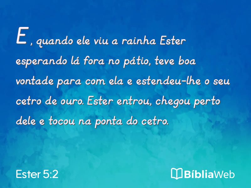 Ester 5:2 em imagem para compartilhar