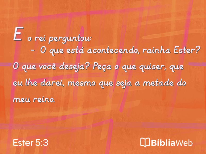 Ester 5:3 em imagem para compartilhar