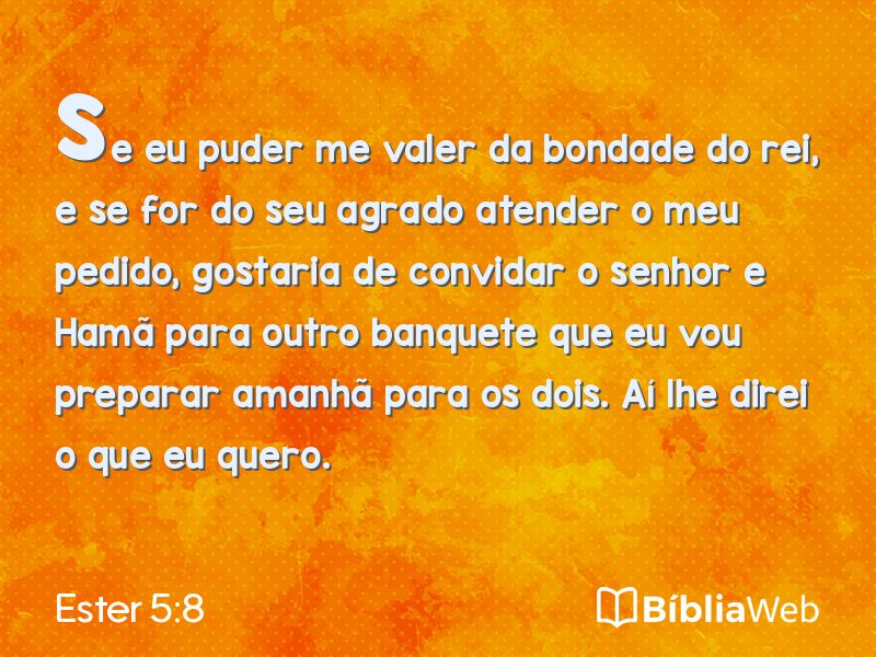 Ester 5:8 em imagem para compartilhar