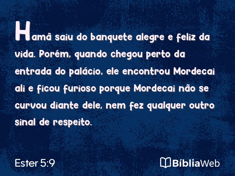 Ester 5:9 em imagem para compartilhar