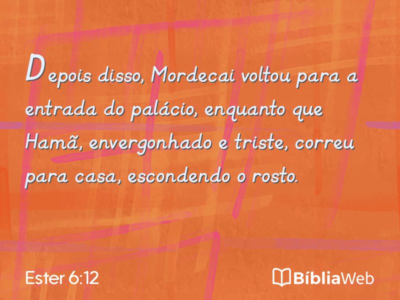 Ester 6:12 em imagem para compartilhar