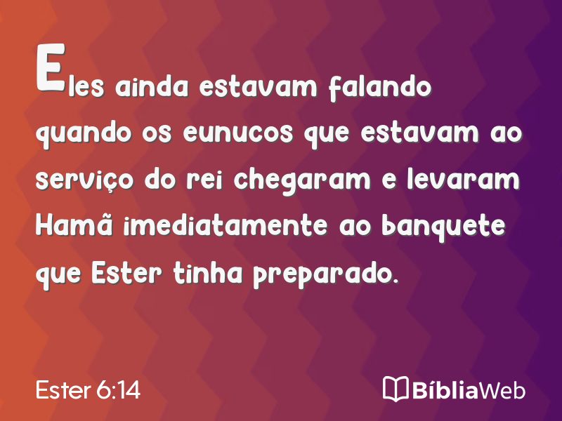 Ester 6:14 em imagem para compartilhar