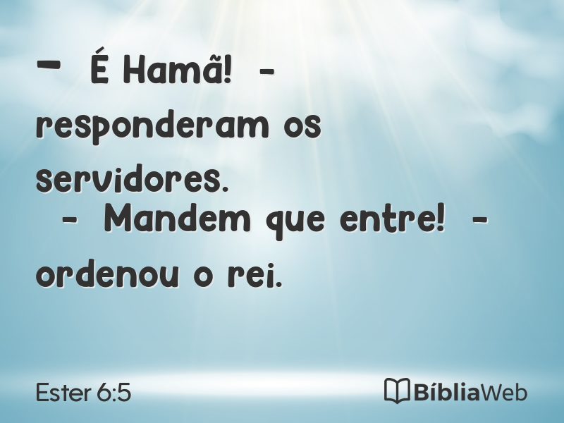 Ester 6:5 em imagem para compartilhar