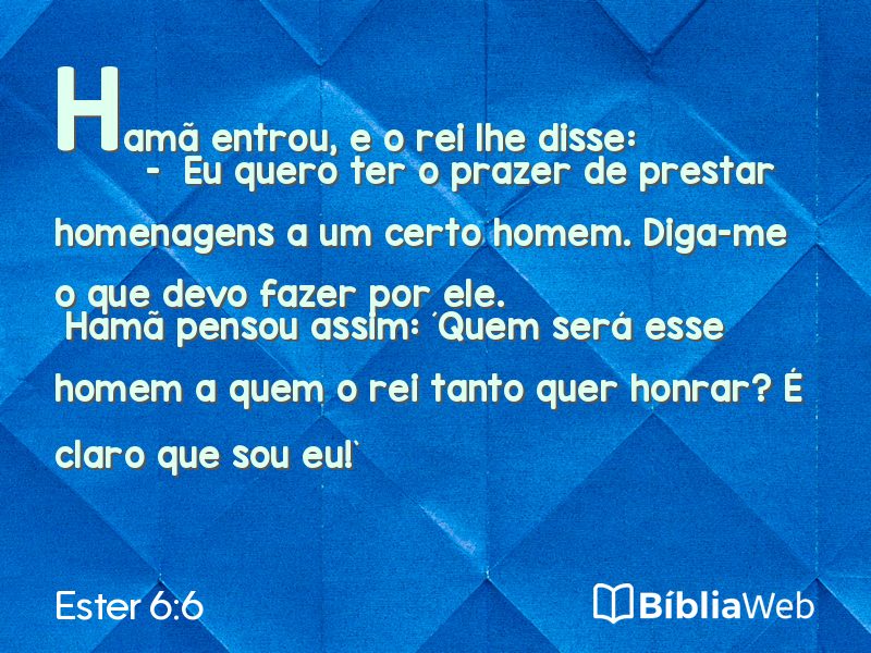 Ester 6:6 em imagem para compartilhar