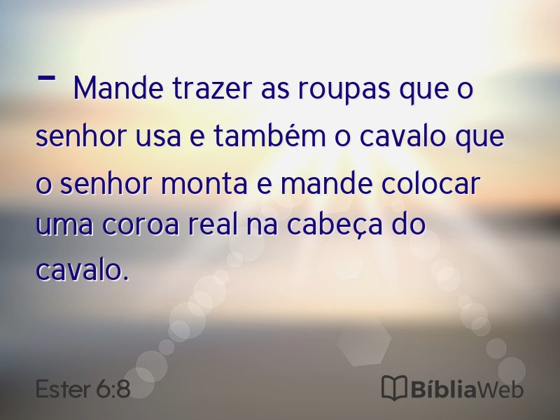 Ester 6:8 em imagem para compartilhar