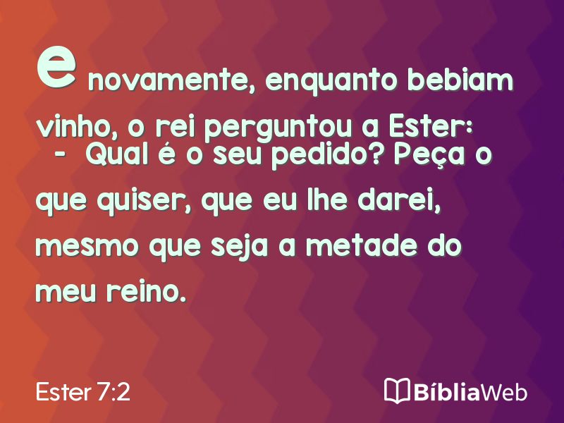 Ester 7:2 em imagem para compartilhar
