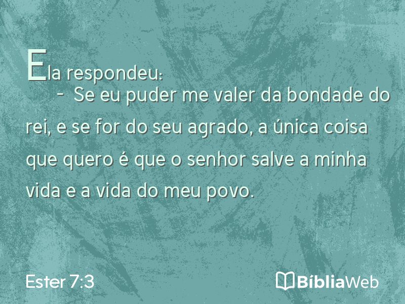 Ester 7:3 em imagem para compartilhar