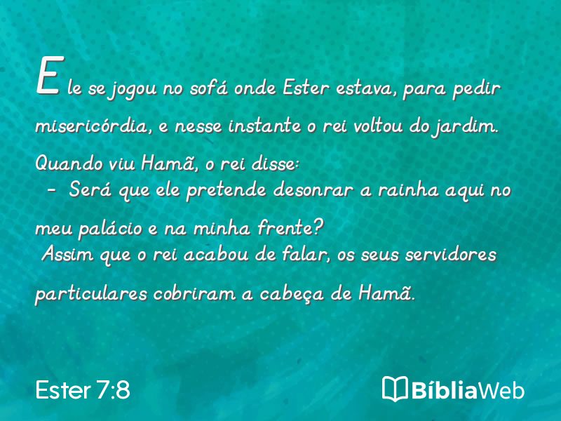 Ester 7:8 em imagem para compartilhar