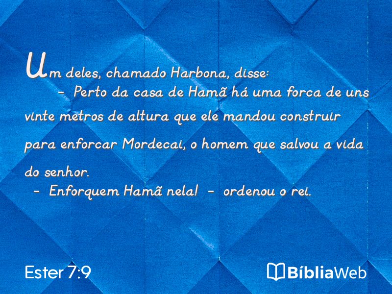 Ester 7:9 em imagem para compartilhar