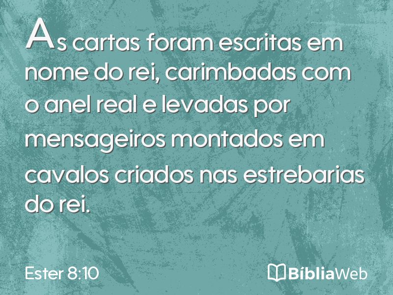 Ester 8:10 em imagem para compartilhar