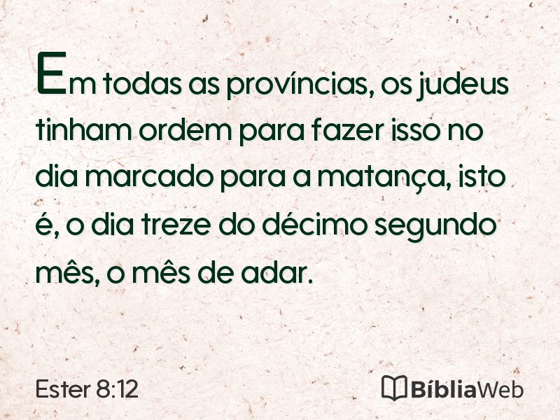 Ester 8:12 em imagem para compartilhar